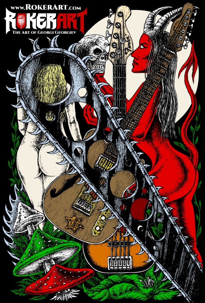 Doom Metal Band T Shirt Design Art