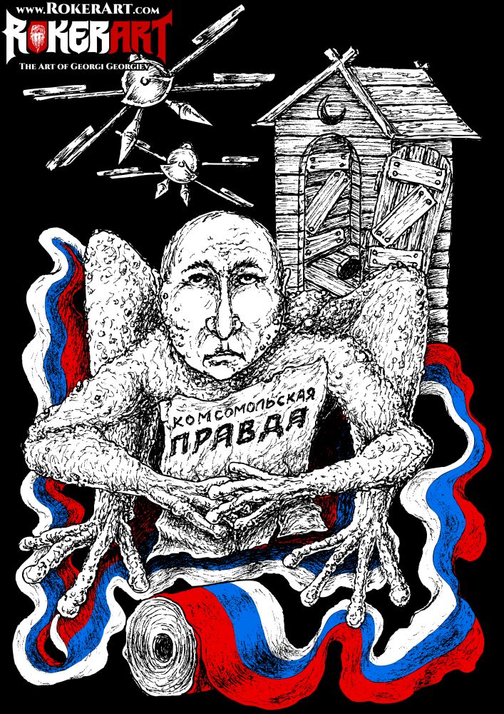 Putin Political Art Caricature Grotesque Artwork