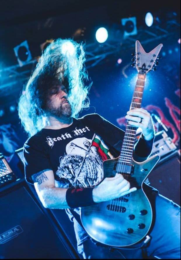 Rob Barrett from Cannibal Corpse with Death Metal Bulgarian fans T-shirt