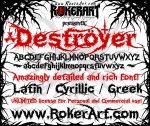 Destroyer Font for Death Black Metal Horror