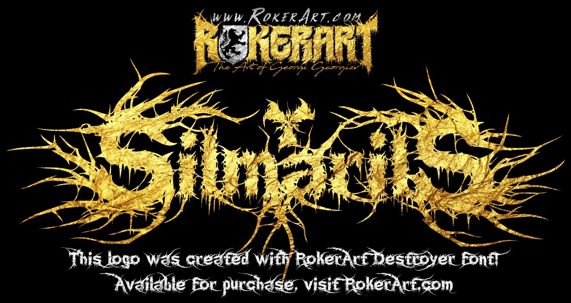 Create a Death Metal or Black Metal Logo with RokerArt Destroyer font