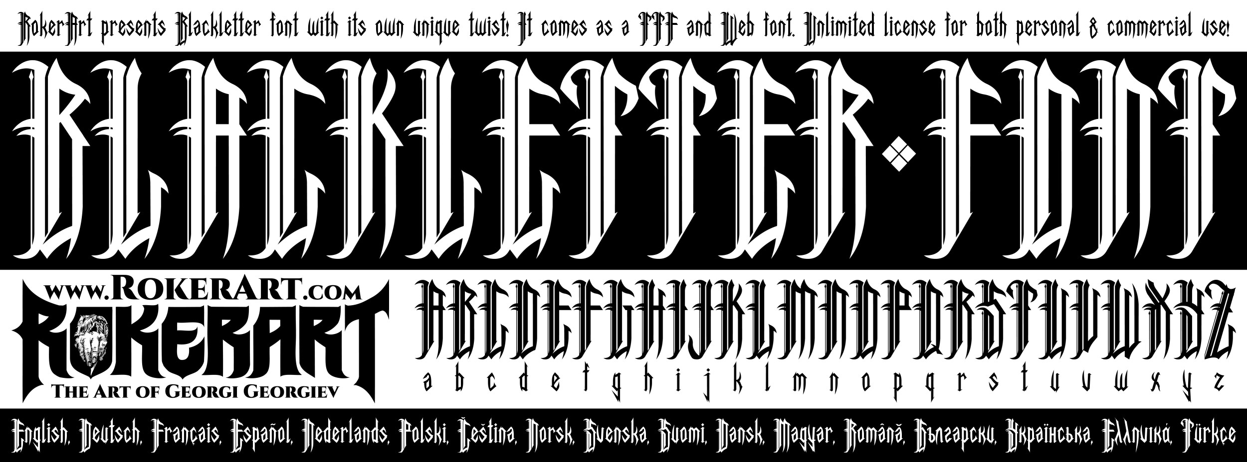 Gothic Font Blackletter Typeface