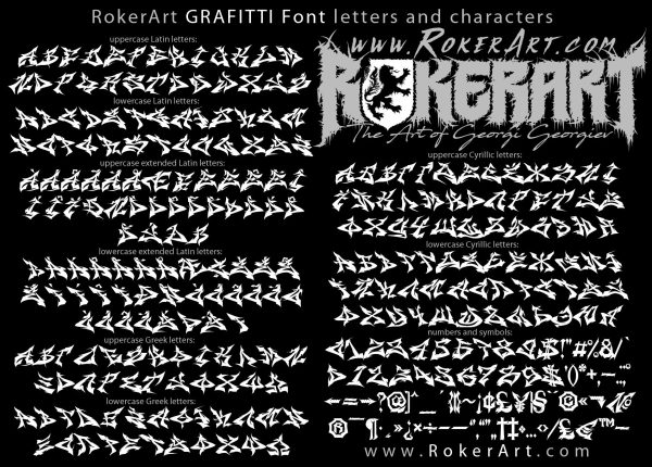 GRAFITTI Font letters and characters