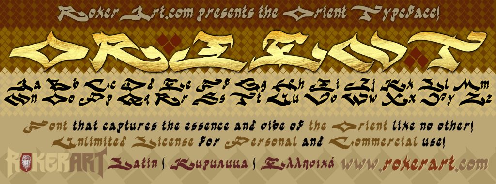 Orient Font – RokerArt – Graphic Art and Fonts