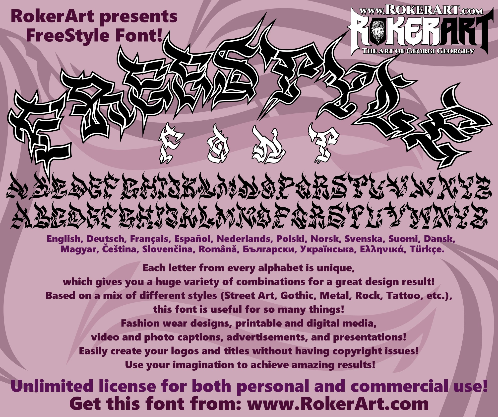 Freestyle Font – RokerArt – Graphic Art and Fonts