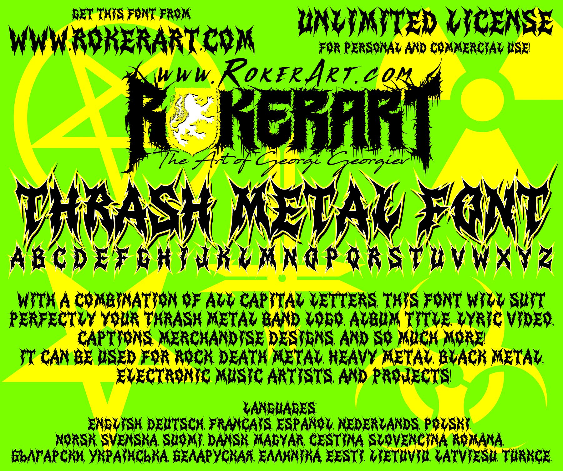 Thrash Metal Logo Font