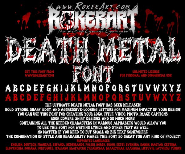 Death Metal Font Typeface