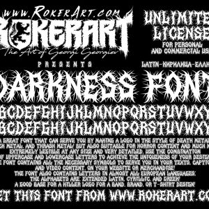 Darkness Font Black Metal Death Thrash Typeface