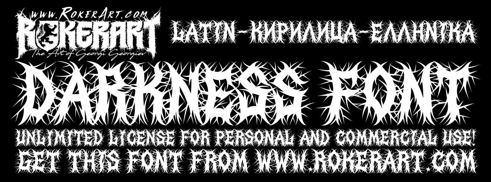 Darkness Font Black Metal Death Thrash Typeface