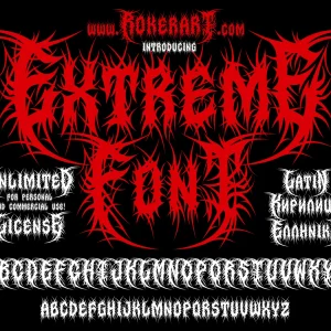 Extreme Font Black for Death Metal Logo Design