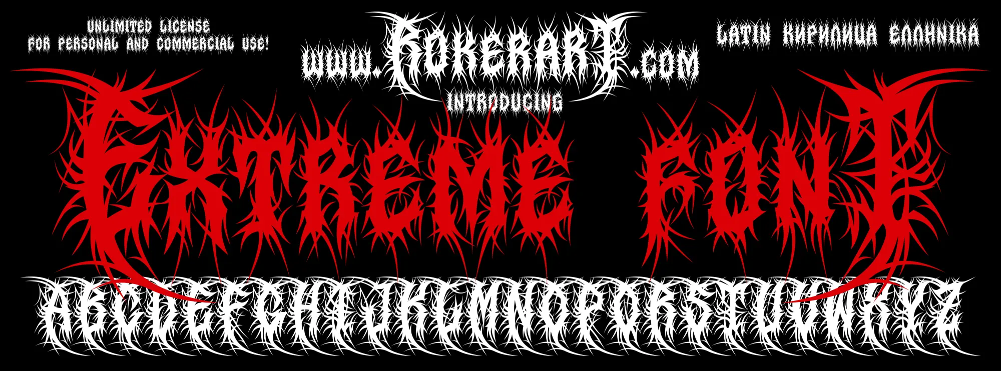 Extreme Font for Black Death Metal Logo Design