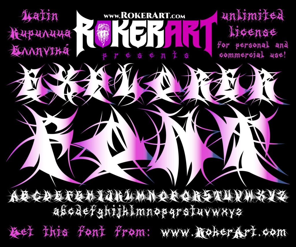 Explorer Font Rokerart Graphic Art And Fonts