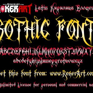 Gothic Font Typeface for Logo Design
