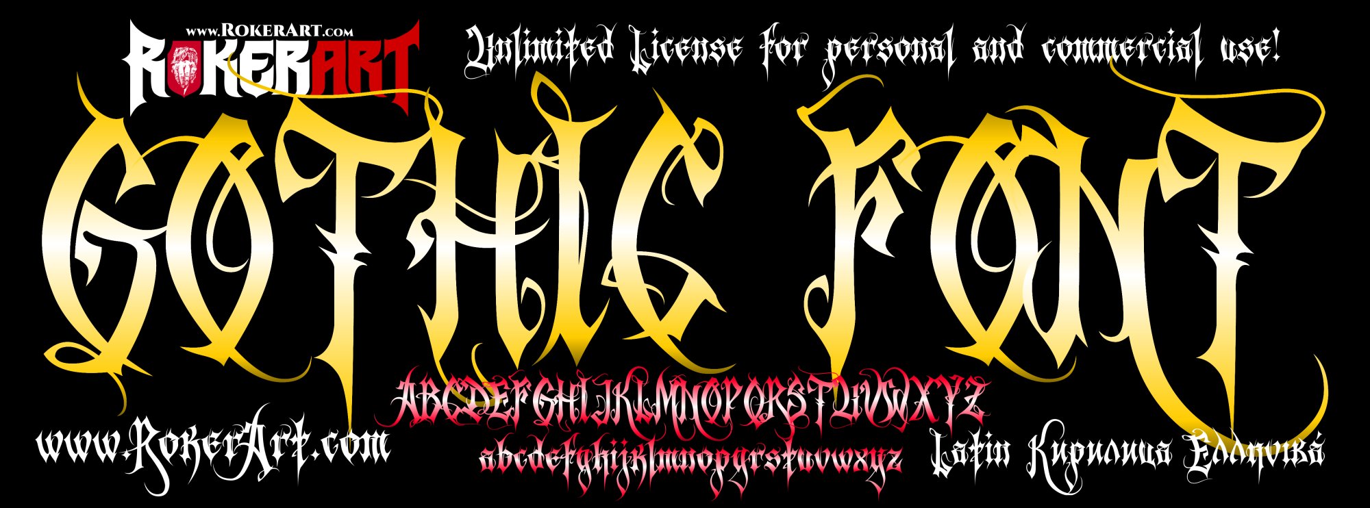 Gothic Font Typeface for Logo Design