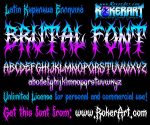 Brutal Font for creating Black Death Heavy Metal Logos