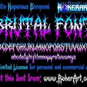 Brutal Font for creating Black Death Heavy Metal Logos