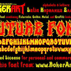 Future Font Futuristic Gothic Metal Graffiti Typeface