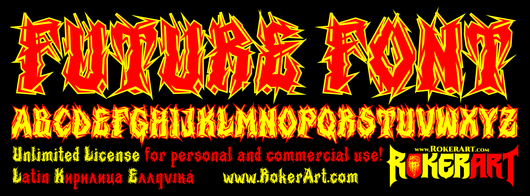 Future Font Futuristic Gothic Metal Graffiti Typeface