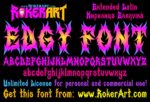 Edgy Font Typeface Letters Logo Death Heavy Thrash Black Metal