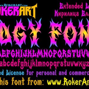Edgy Font Typeface Letters Logo Death Heavy Thrash Black Metal