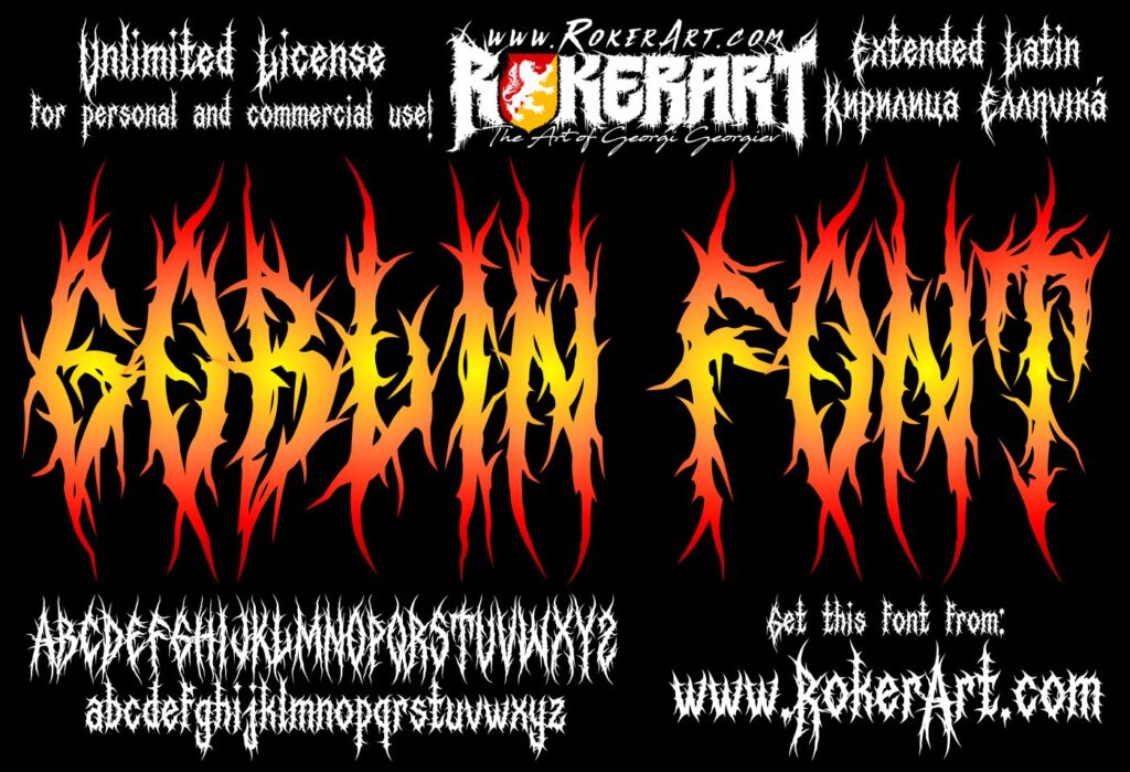 Goblin Font Black Metal Death Metal Typeface
