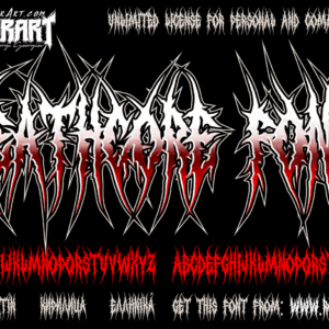 Deathcore Font Death Metal Black Metal Typeface
