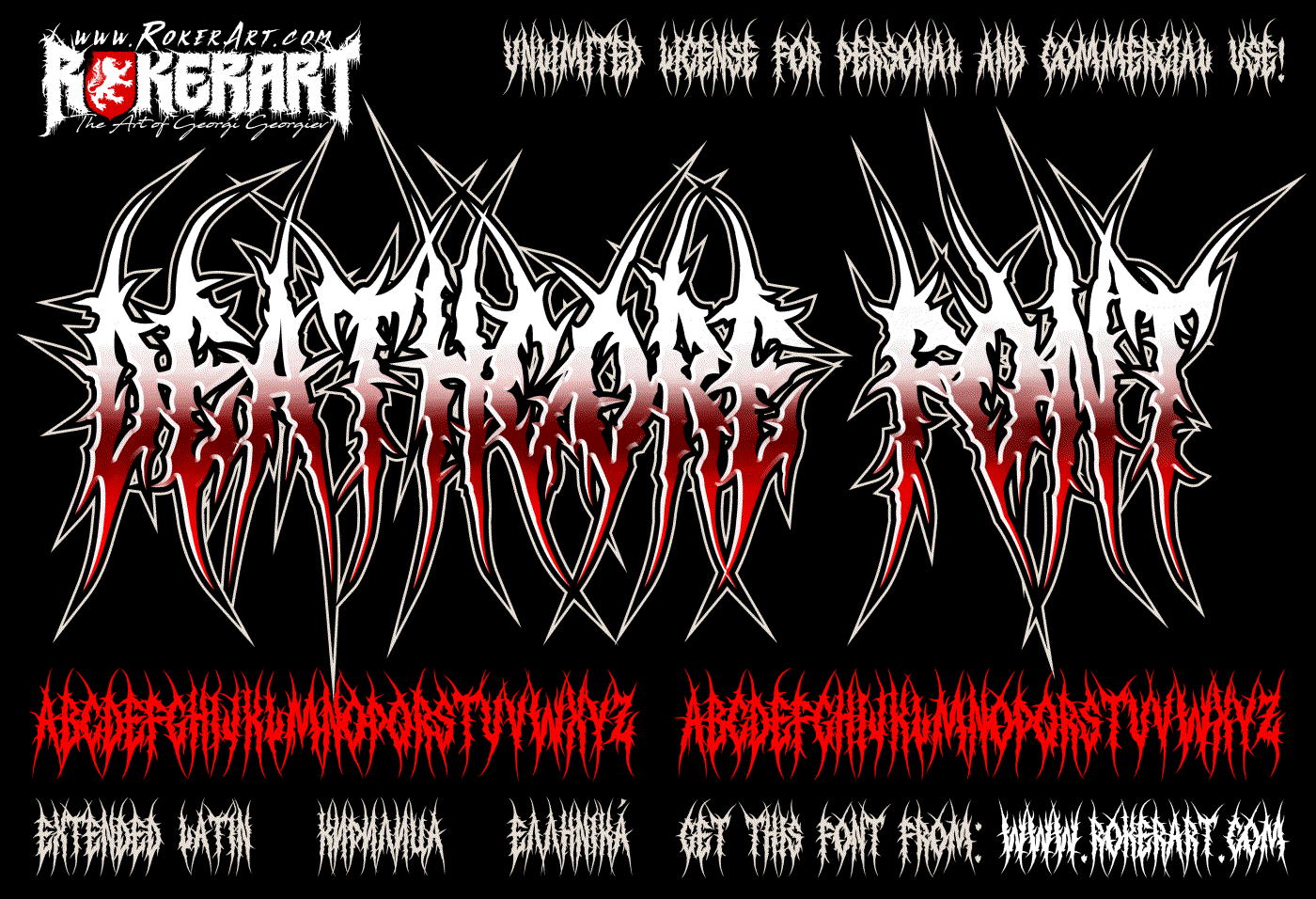 Deathcore Font Death Metal Black Metal Typeface