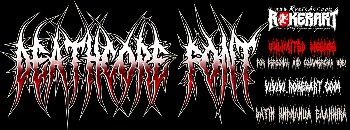 Deathcore Font Death Metal Black Metal Typeface