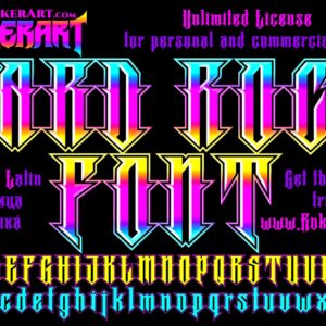 Hard Rock Font Heavy Metal Typeface