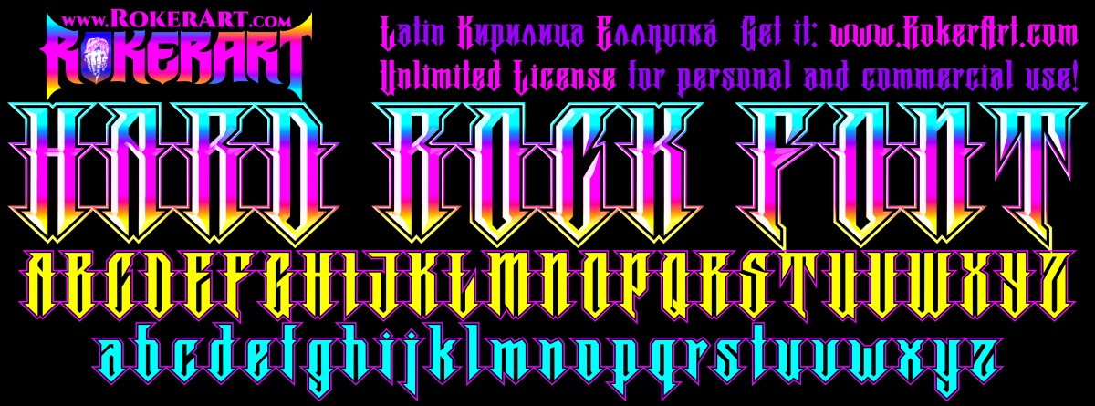 Hard Rock Font Heavy Metal Typeface