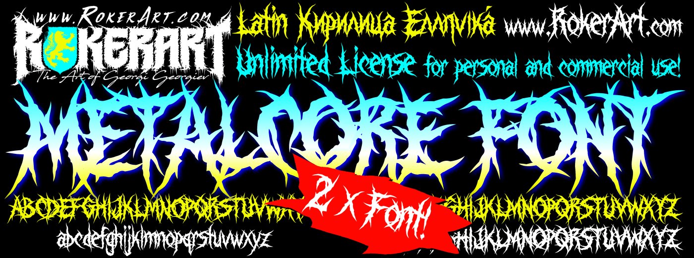 Metalcore Font Death Metal Black Metal Typeface