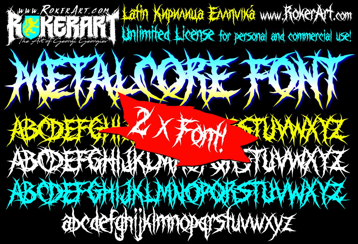 Metalcore Font Death Metal Black Metal Typeface
