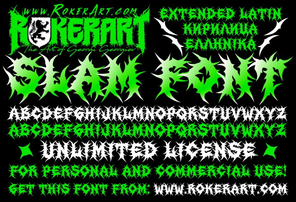 Slam Death Metal Universal Font