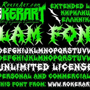 Slam Death Metal Universal Font