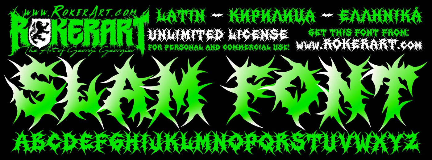 Slam Death Metal Universal Font